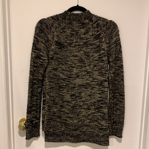 Dex 100% acrylic black/beige hi/lo cardigan. Sz small. VGUC. - Picture 6 of 9